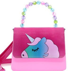 NWT, Pink Glitter-Horn Unicorn Satchel -- Chanteur Designs